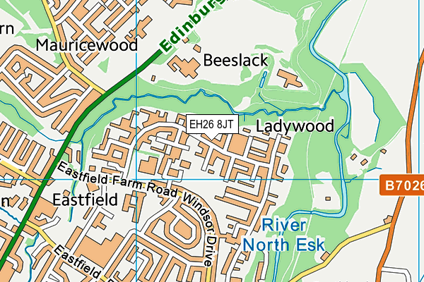 EH26 8JT map - OS VectorMap District (Ordnance Survey)