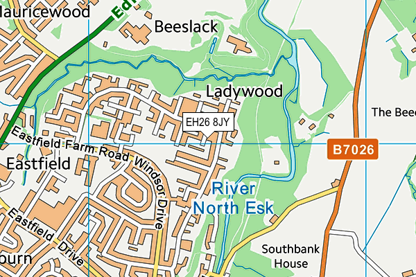 EH26 8JY map - OS VectorMap District (Ordnance Survey)