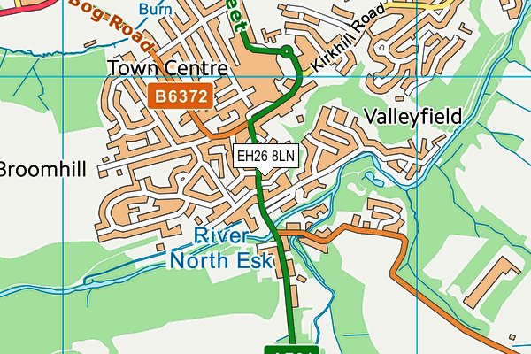 EH26 8LN map - OS VectorMap District (Ordnance Survey)