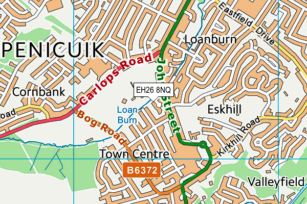 EH26 8NQ map - OS VectorMap District (Ordnance Survey)