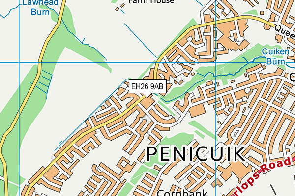 EH26 9AB map - OS VectorMap District (Ordnance Survey)