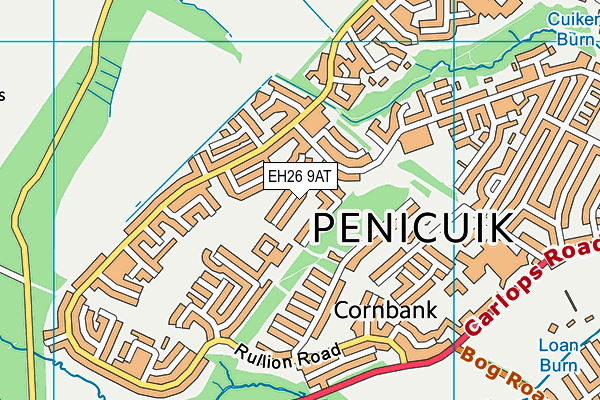 EH26 9AT map - OS VectorMap District (Ordnance Survey)