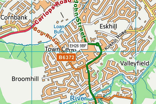 EH26 9BF map - OS VectorMap District (Ordnance Survey)