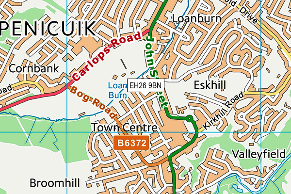 EH26 9BN map - OS VectorMap District (Ordnance Survey)