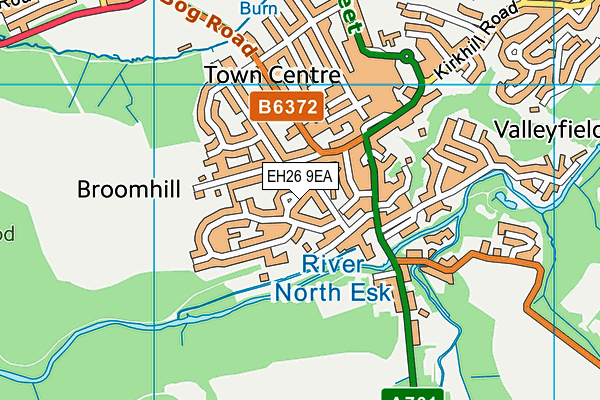 EH26 9EA map - OS VectorMap District (Ordnance Survey)