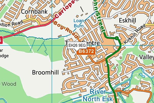 EH26 9EG map - OS VectorMap District (Ordnance Survey)