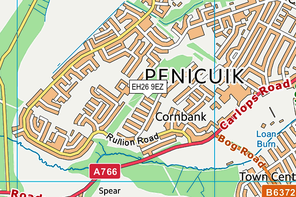 EH26 9EZ map - OS VectorMap District (Ordnance Survey)