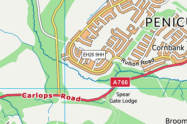 EH26 9HH map - OS VectorMap District (Ordnance Survey)