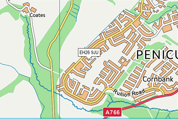 EH26 9JU map - OS VectorMap District (Ordnance Survey)