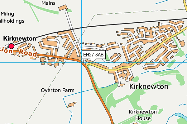 EH27 8AB map - OS VectorMap District (Ordnance Survey)