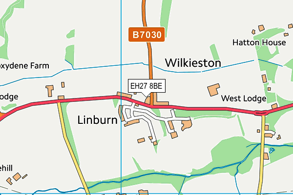 EH27 8BE map - OS VectorMap District (Ordnance Survey)