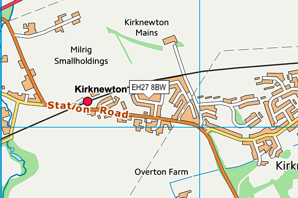 EH27 8BW map - OS VectorMap District (Ordnance Survey)