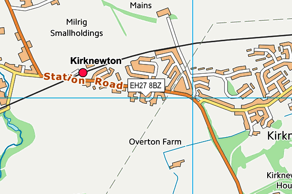 EH27 8BZ map - OS VectorMap District (Ordnance Survey)