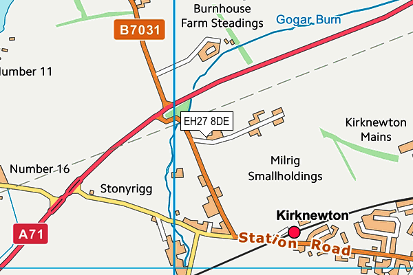 EH27 8DE map - OS VectorMap District (Ordnance Survey)