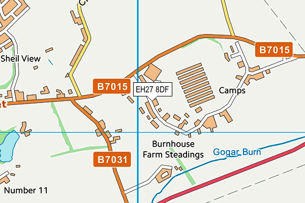 EH27 8DF map - OS VectorMap District (Ordnance Survey)