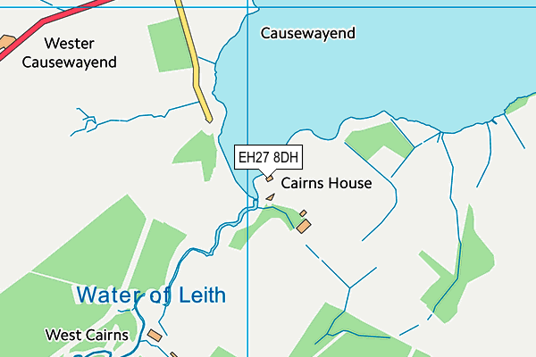 EH27 8DH map - OS VectorMap District (Ordnance Survey)