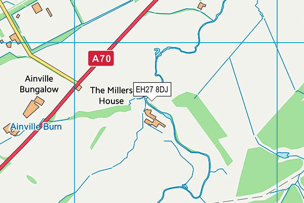 EH27 8DJ map - OS VectorMap District (Ordnance Survey)