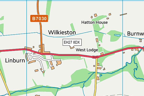 EH27 8DX map - OS VectorMap District (Ordnance Survey)