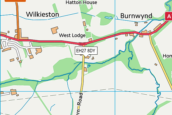 EH27 8DY map - OS VectorMap District (Ordnance Survey)