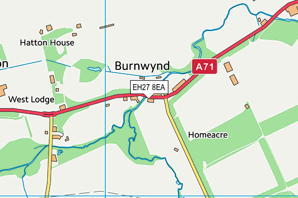 EH27 8EA map - OS VectorMap District (Ordnance Survey)