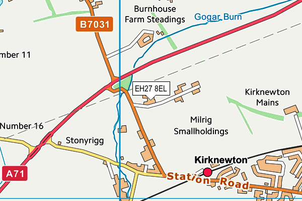 EH27 8EL map - OS VectorMap District (Ordnance Survey)