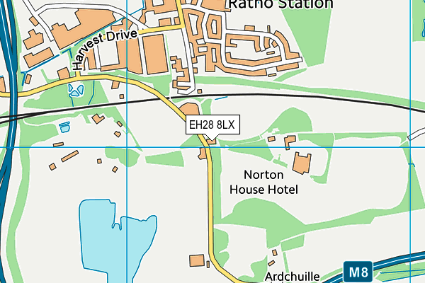 EH28 8LX map - OS VectorMap District (Ordnance Survey)