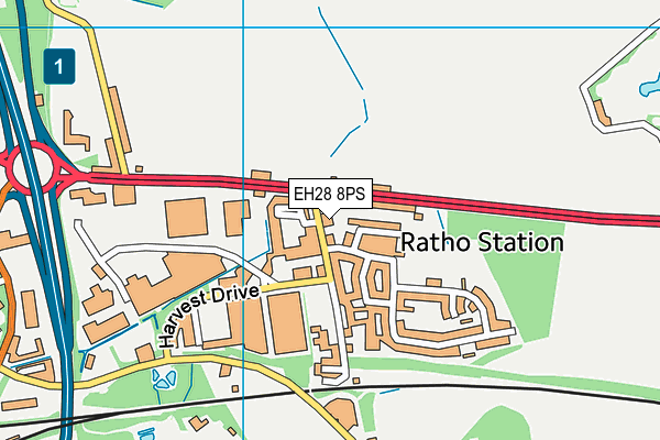 EH28 8PS map - OS VectorMap District (Ordnance Survey)