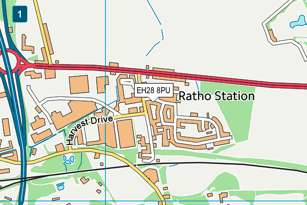 EH28 8PU map - OS VectorMap District (Ordnance Survey)