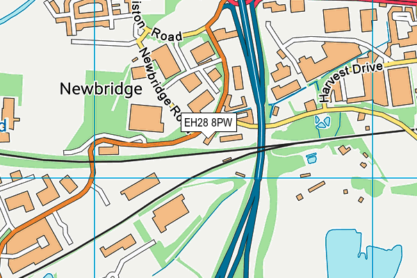 EH28 8PW map - OS VectorMap District (Ordnance Survey)