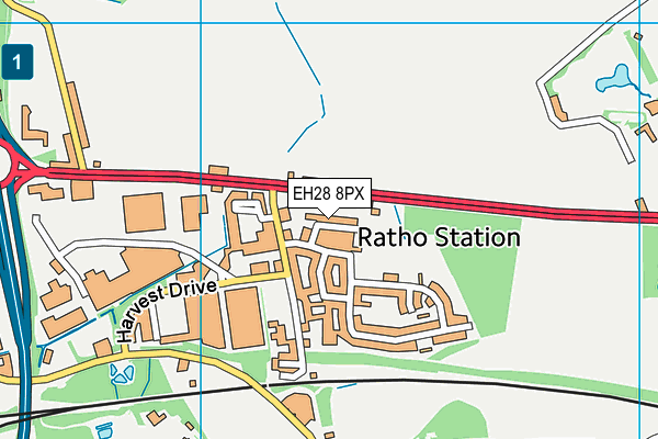 EH28 8PX map - OS VectorMap District (Ordnance Survey)