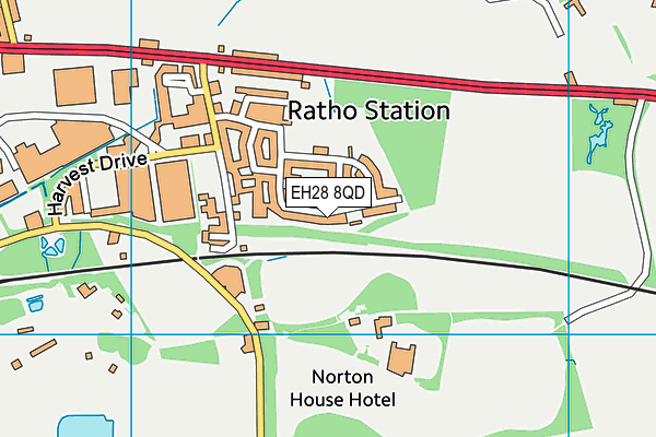 EH28 8QD map - OS VectorMap District (Ordnance Survey)