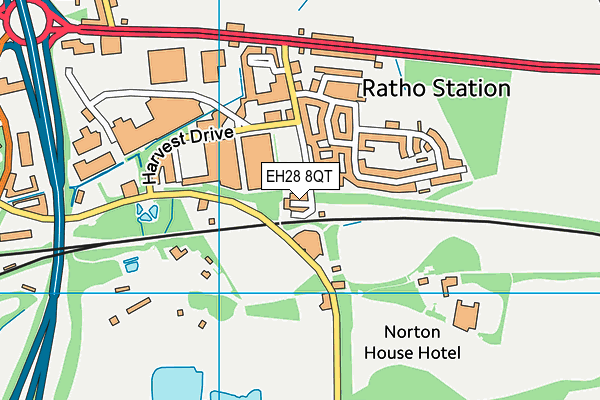 EH28 8QT map - OS VectorMap District (Ordnance Survey)