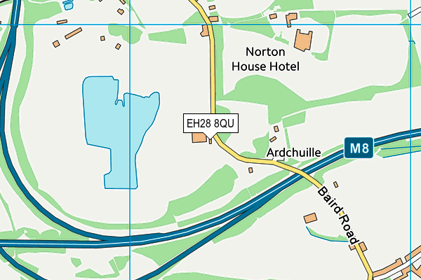 EH28 8QU map - OS VectorMap District (Ordnance Survey)