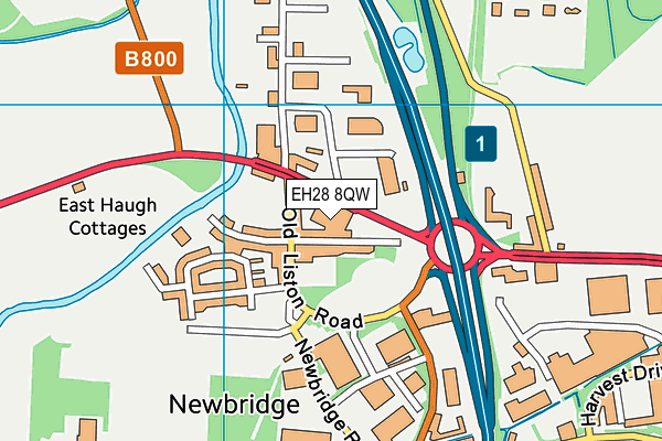 EH28 8QW map - OS VectorMap District (Ordnance Survey)