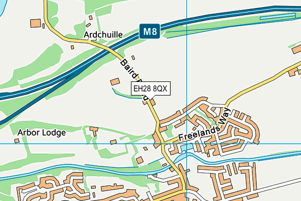 EH28 8QX map - OS VectorMap District (Ordnance Survey)