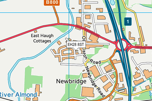 EH28 8ST map - OS VectorMap District (Ordnance Survey)