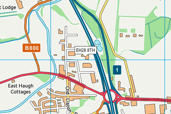 EH28 8TH map - OS VectorMap District (Ordnance Survey)