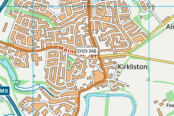 EH29 9AB map - OS VectorMap District (Ordnance Survey)