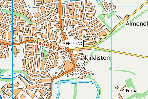 EH29 9AD map - OS VectorMap District (Ordnance Survey)