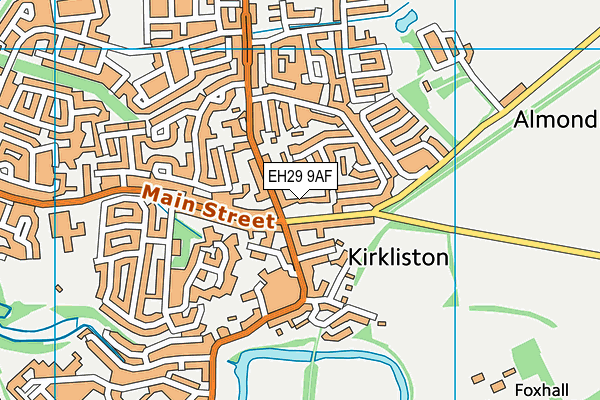 EH29 9AF map - OS VectorMap District (Ordnance Survey)