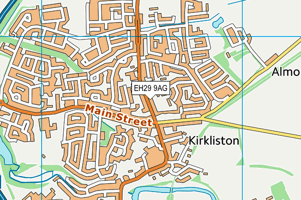 EH29 9AG map - OS VectorMap District (Ordnance Survey)