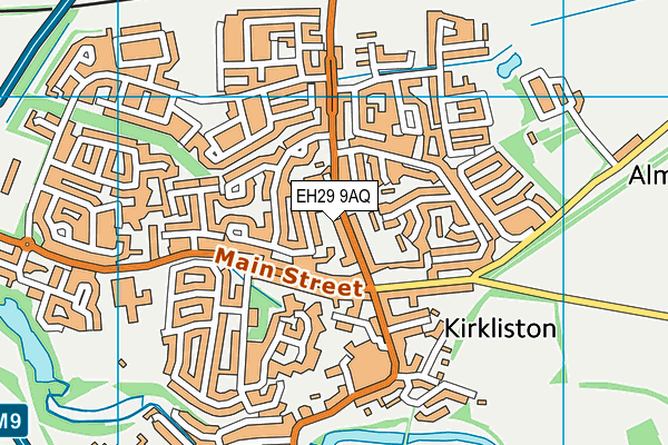 EH29 9AQ map - OS VectorMap District (Ordnance Survey)