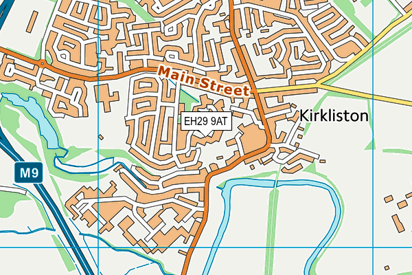 EH29 9AT map - OS VectorMap District (Ordnance Survey)