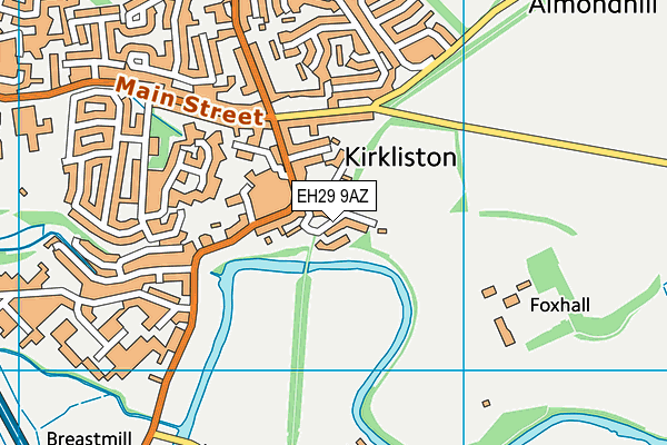 EH29 9AZ map - OS VectorMap District (Ordnance Survey)