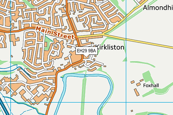 EH29 9BA map - OS VectorMap District (Ordnance Survey)