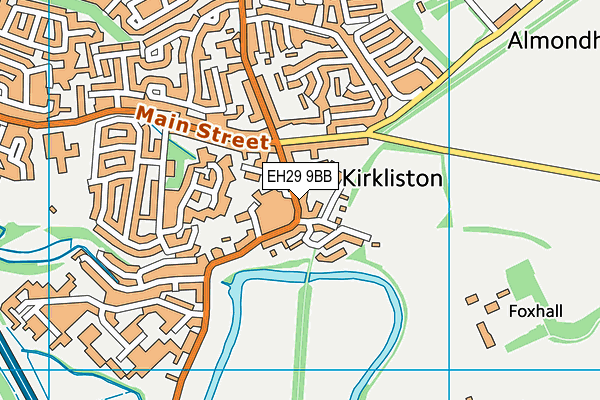 EH29 9BB map - OS VectorMap District (Ordnance Survey)