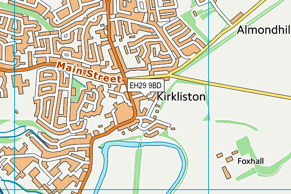 EH29 9BD map - OS VectorMap District (Ordnance Survey)