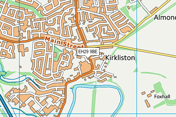 EH29 9BE map - OS VectorMap District (Ordnance Survey)