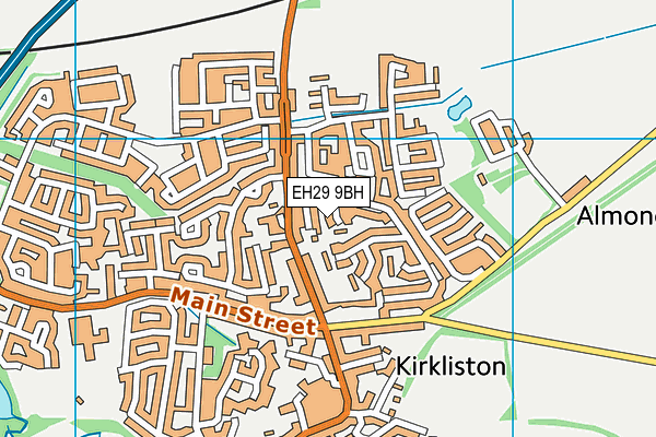 EH29 9BH map - OS VectorMap District (Ordnance Survey)