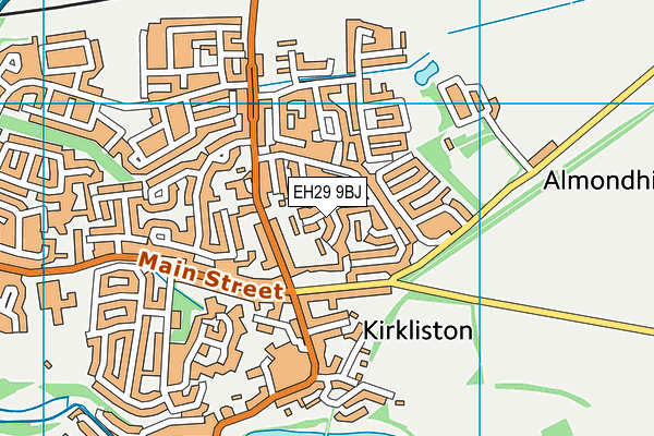 EH29 9BJ map - OS VectorMap District (Ordnance Survey)